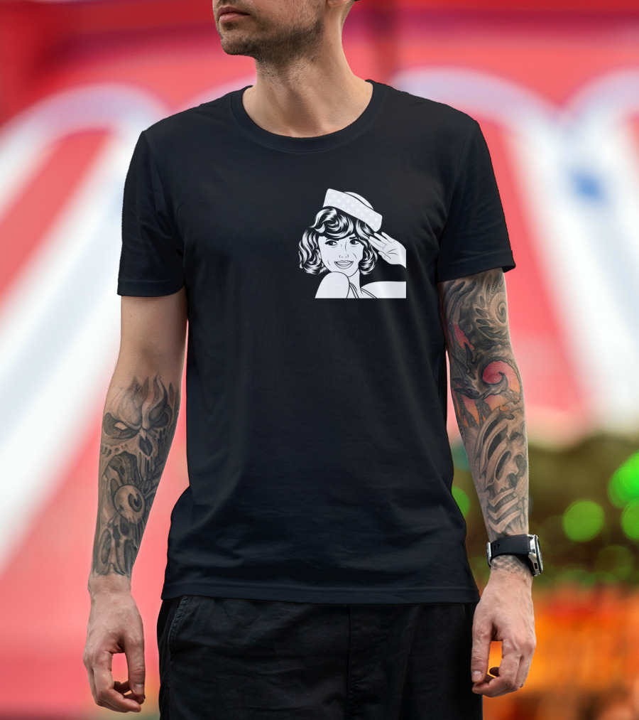 I'm Not With Stupid Anymore Retro Woman Saluting T-Shirt