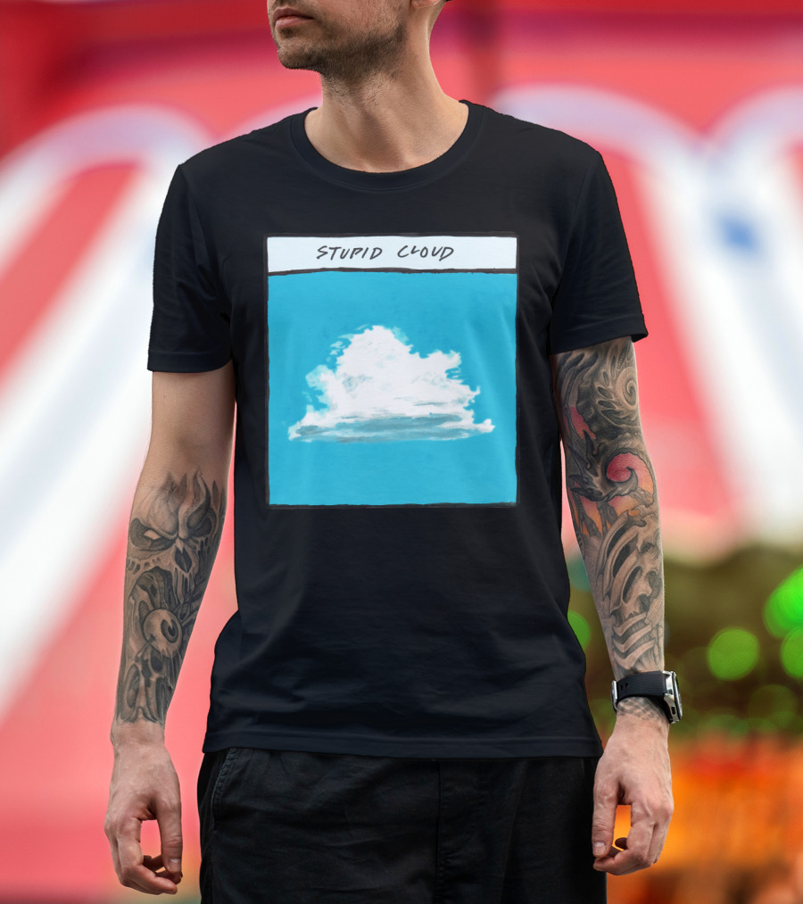 Stupid Cloud Captions Earthbound Comic Style Blue Sky and Fluffy White Shape T-Shirt
