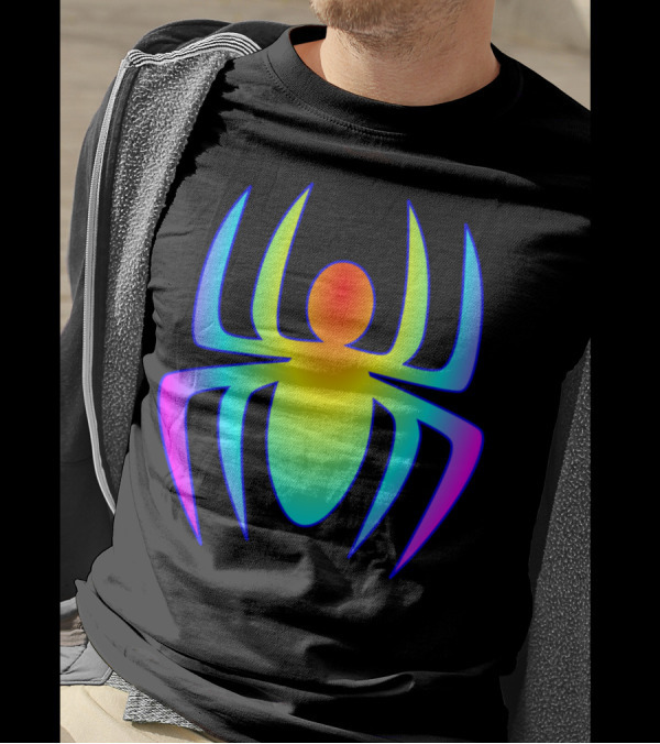 Colorful Gradient Spider Spinne Reptile Reptilien Animal Tiere T-Shirt