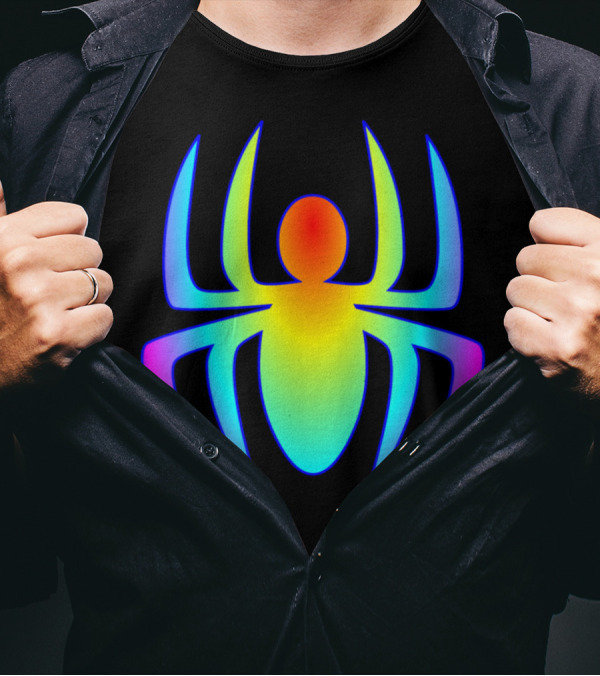 Colorful Gradient Spider Spinne Reptile Reptilien Animal Tiere T-Shirt