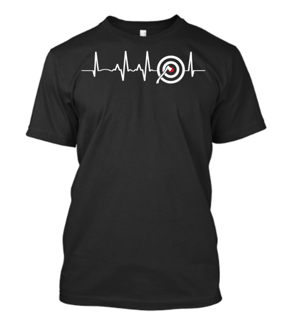 Axe Throwing Funny Heartbeat Target T-Shirt