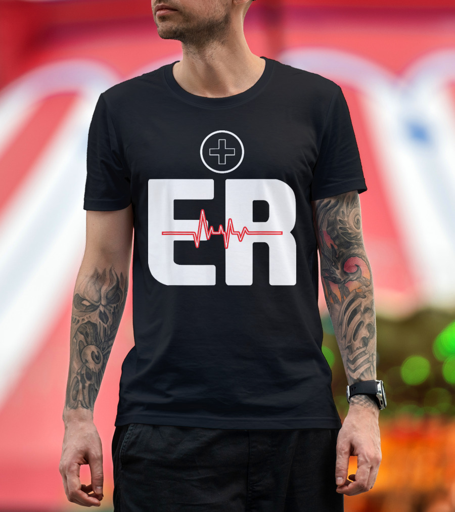 ER Nurse Emergency Room Nursing Heartbeat Medical T-Shirt