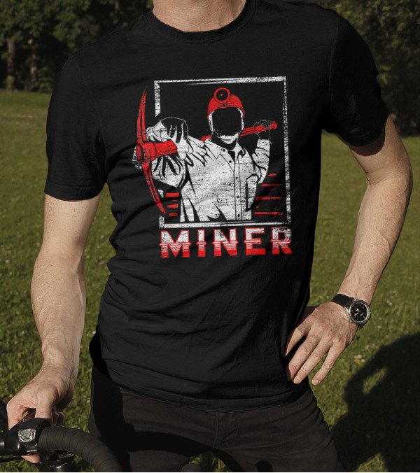 Gold Coal Miner Mining Pickaxe Profession T-Shirt