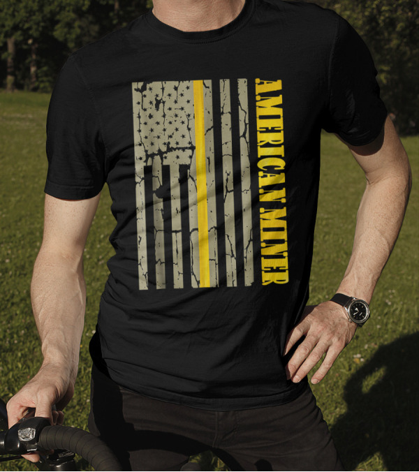 American Miner Gold Mining Flag T-Shirt