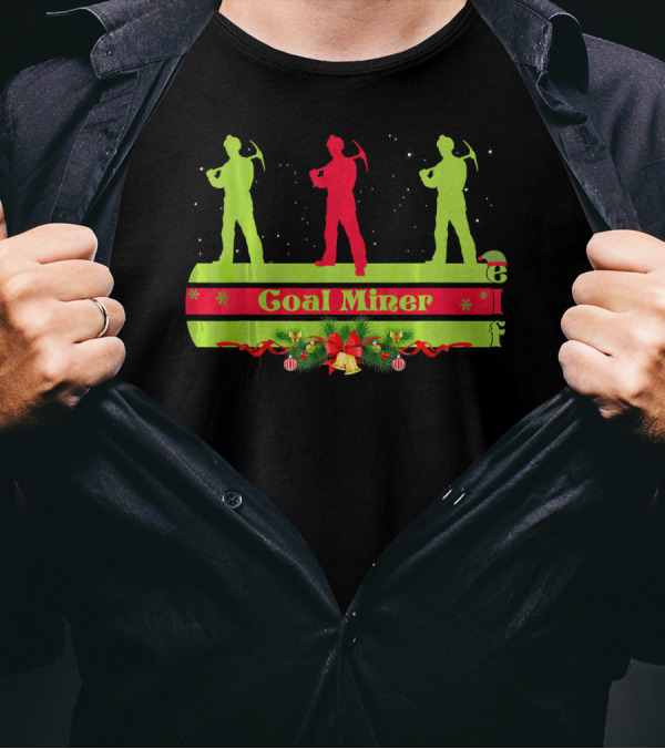 Coal Miner Elf Christmas Holiday Coal T-Shirt