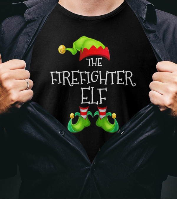 The Firefighter Elf Family Matching Group T-Shirt