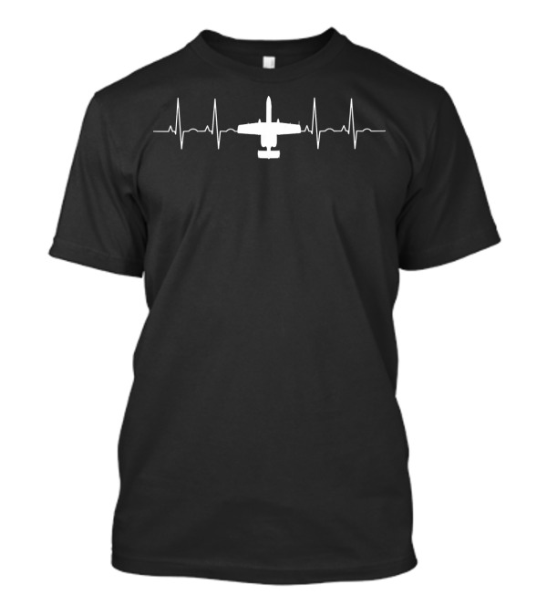 A-10 Warthog Fighter Jet Pulse Heartbeat T-Shirt