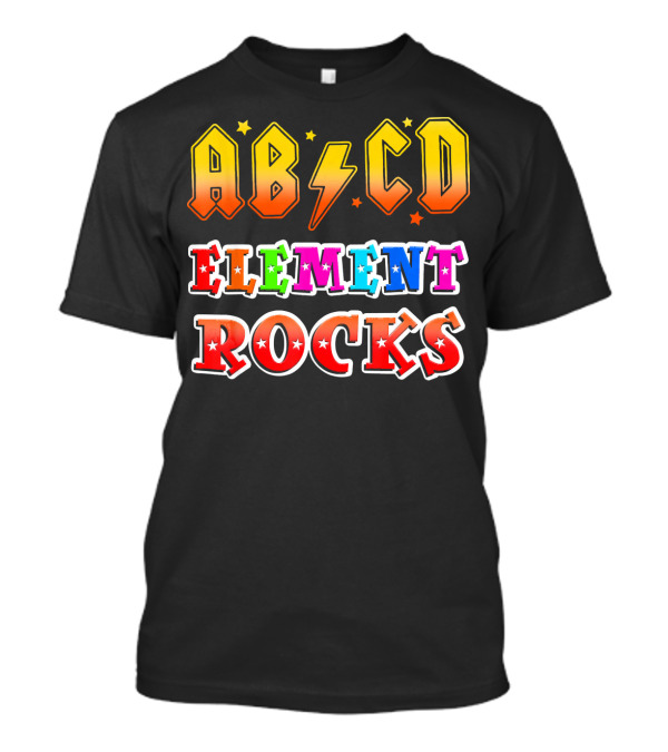 ABCD Element Rocks Retro Style Teach T-Shirt