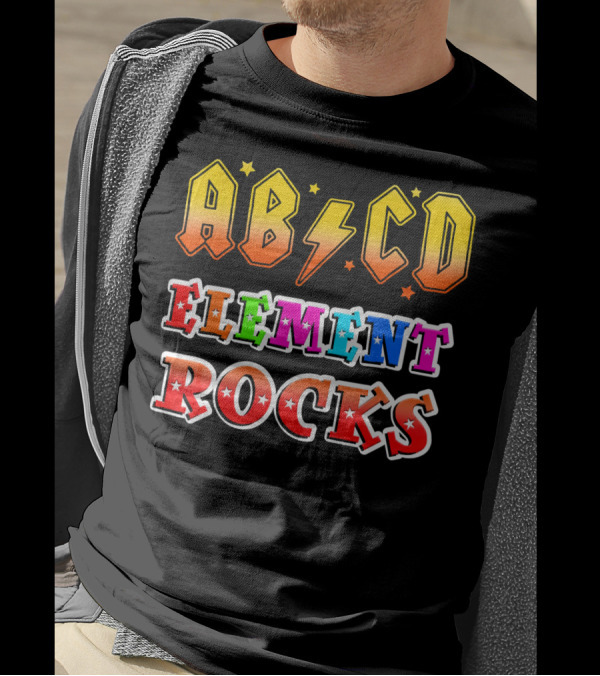 ABCD Element Rocks Retro Style Teach T-Shirt
