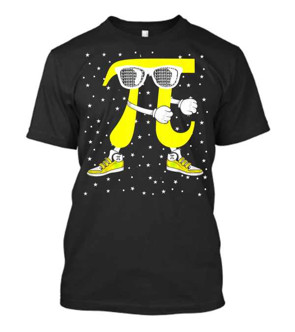 Pi Symbol Floss Dance With Sunglasses And Stars T-Shirt