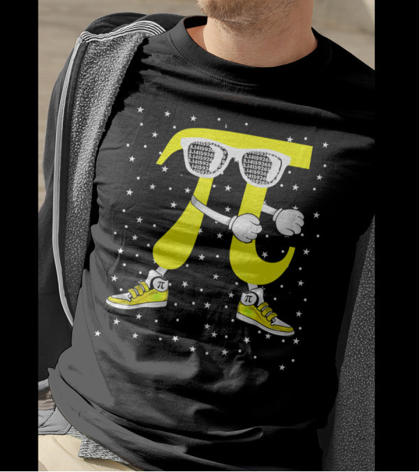 Pi Symbol Floss Dance With Sunglasses And Stars T-Shirt