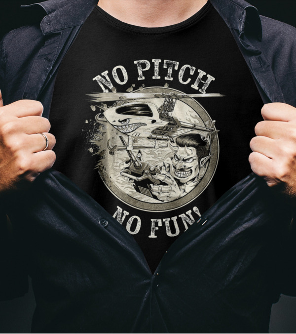 No Pitch No Fun Devil RC Helicopter Control Mode T-Shirt