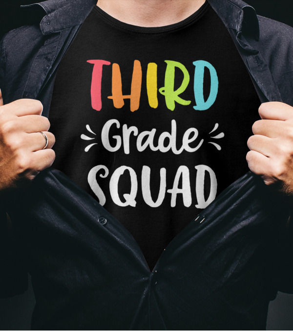 Third Grade Squad Funny 3rd Back To School T-Shirt