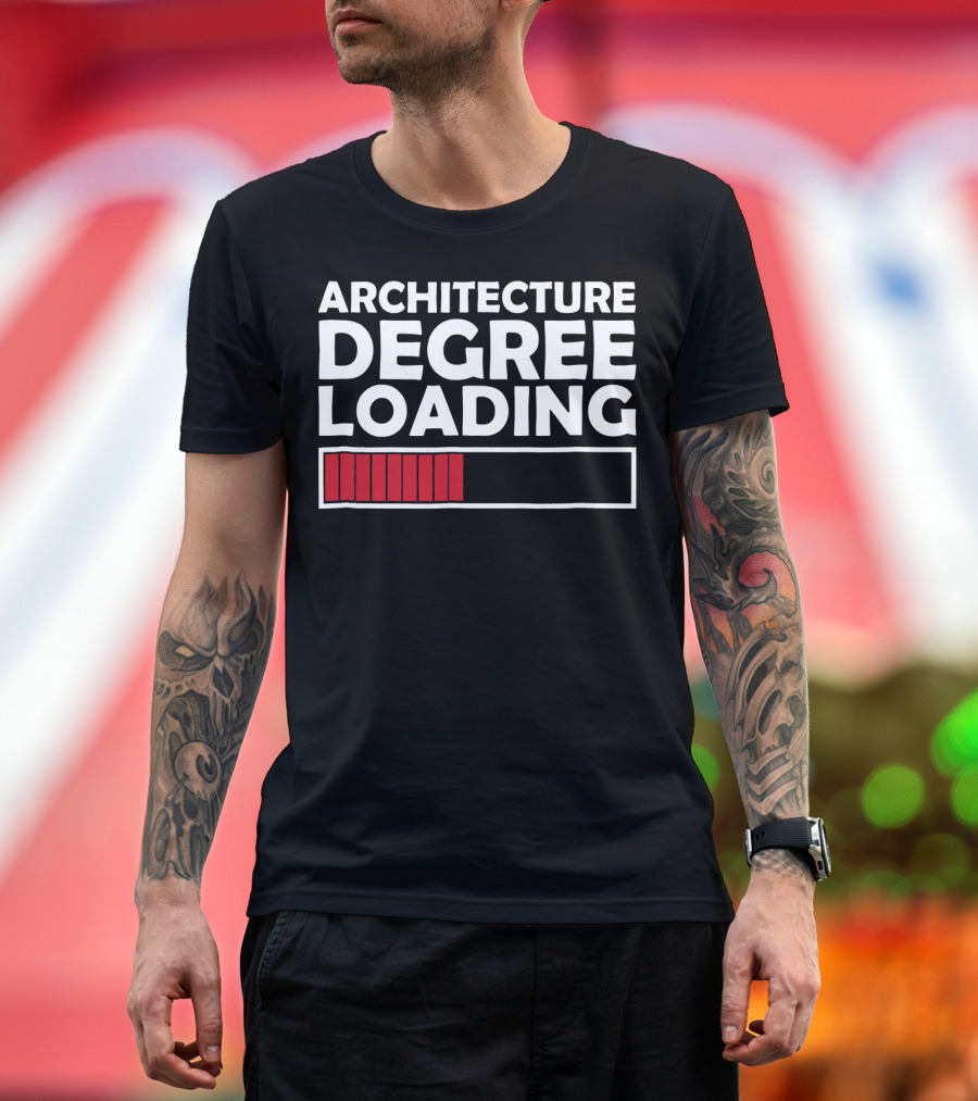 Architecture Degree Loading Graduation Progress Bar T-Shirt