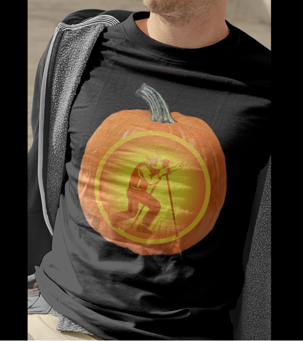 Funny Jack O Lantern Surveyor Engineer Pumpkin With Worker Equipment T-Shirt