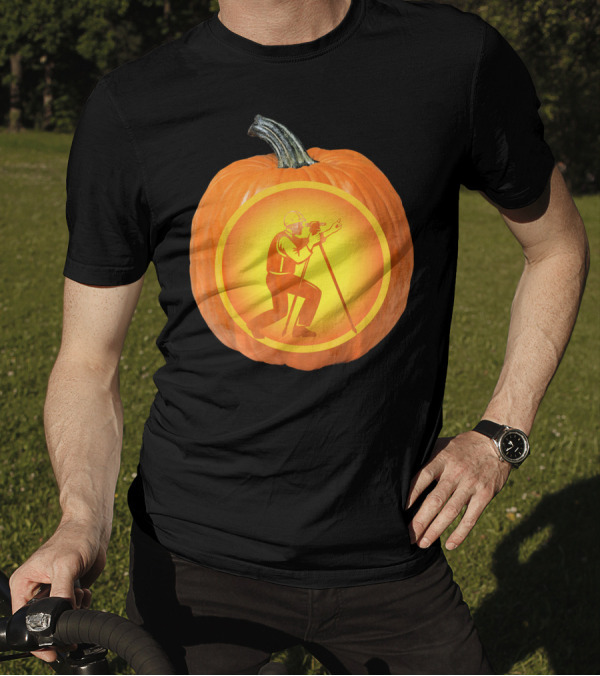 Funny Jack O Lantern Surveyor Engineer Pumpkin With Worker Equipment T-Shirt