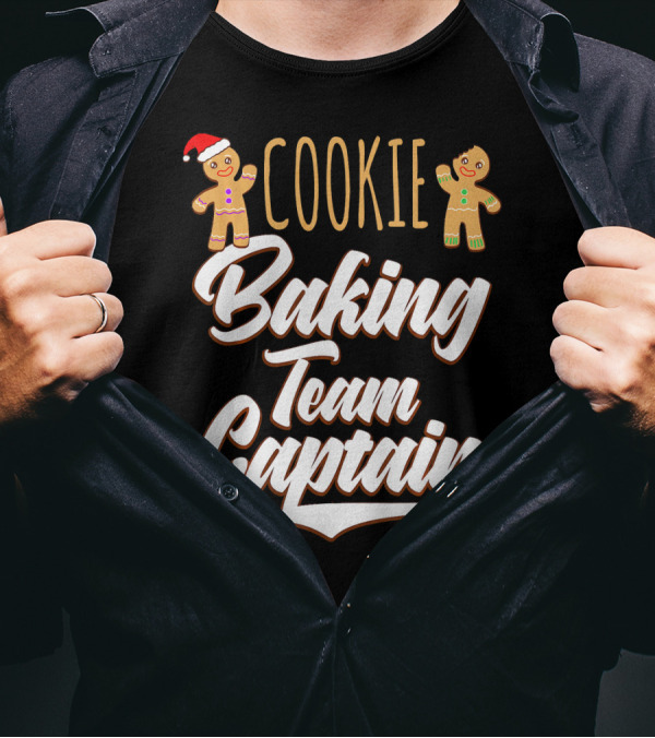 Cookie Baking Team Captain Santa Gingerbread T-Shirt