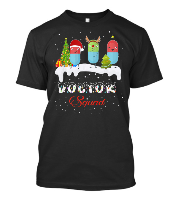 Doctor Christmas Squad Santa Reindeer Pills T-Shirt