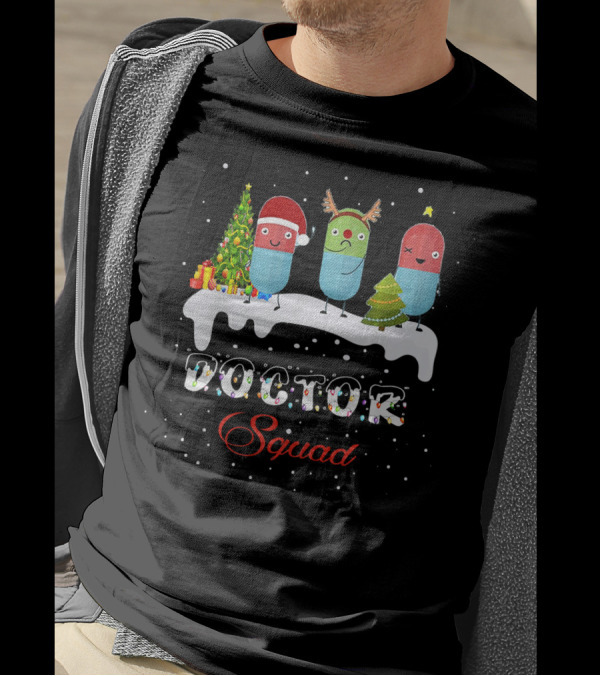 Doctor Christmas Squad Santa Reindeer Pills T-Shirt