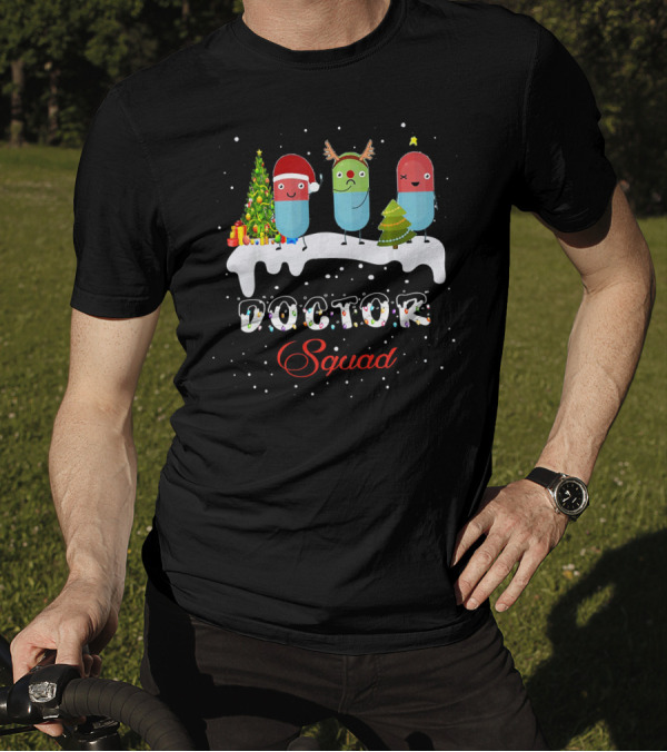 Doctor Christmas Squad Santa Reindeer Pills T-Shirt