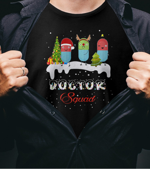 Doctor Christmas Squad Santa Reindeer Pills T-Shirt