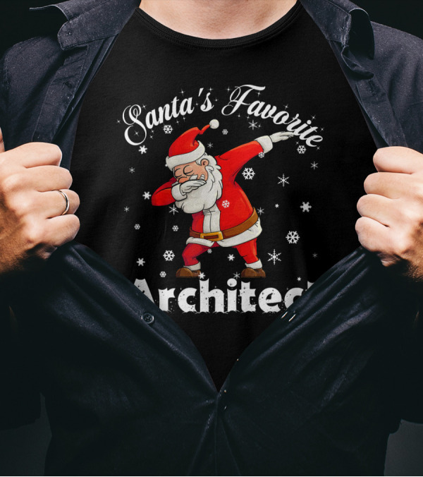 Santa's Favorite Architect Dabbing Santa T-Shirt
