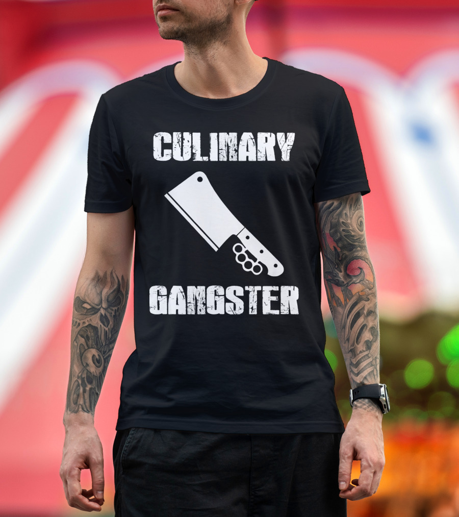 Culinary Gangster Chef Cooking Quality Cleaver T-Shirt