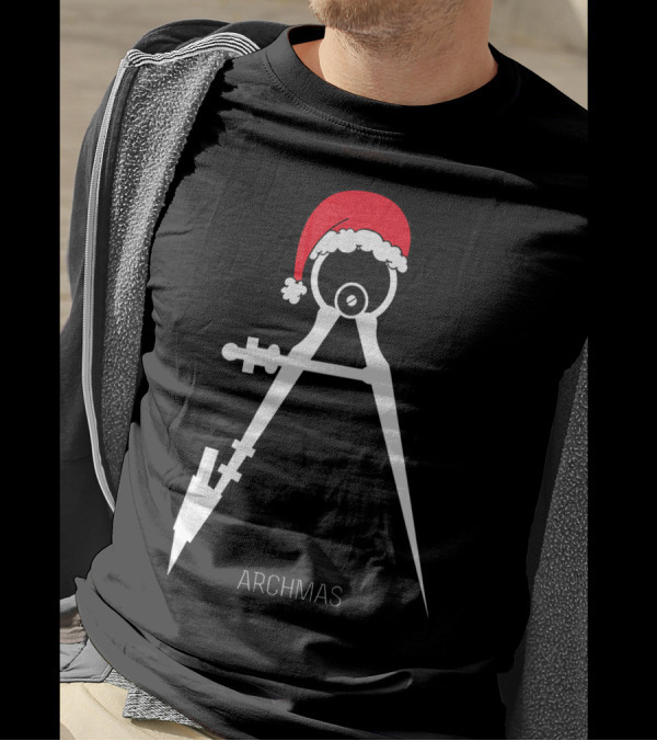 Archmas Christmas Architects Architecture Santa Hat T-Shirt