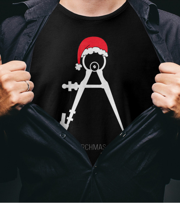 Archmas Christmas Architects Architecture Santa Hat T-Shirt
