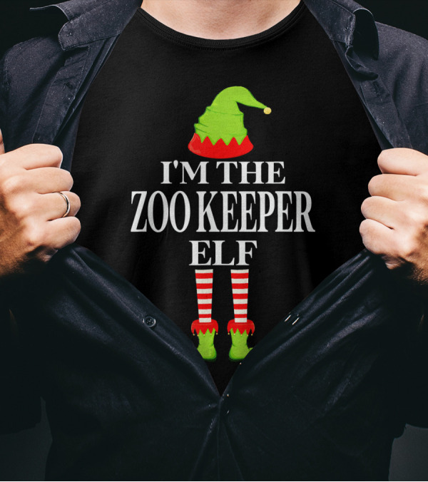 I'M THE ZOO KEEPER ELF Group Matching Fam T-Shirt
