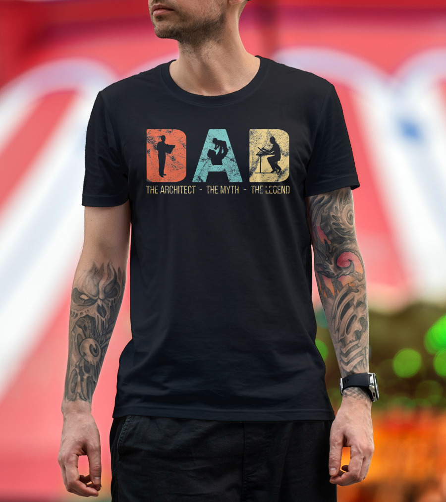 Retro Dad The Architect The Myth The Legend T-Shirt