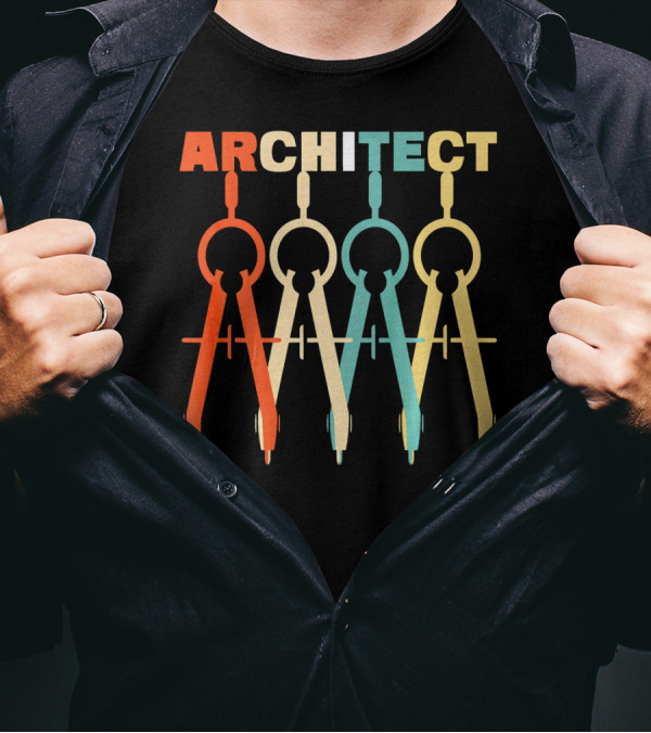 ARCHITECT Retro Compass Architecture T-Shirt