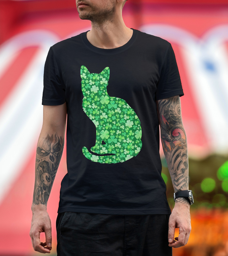 Shamrock Cat Clover T-Shirt