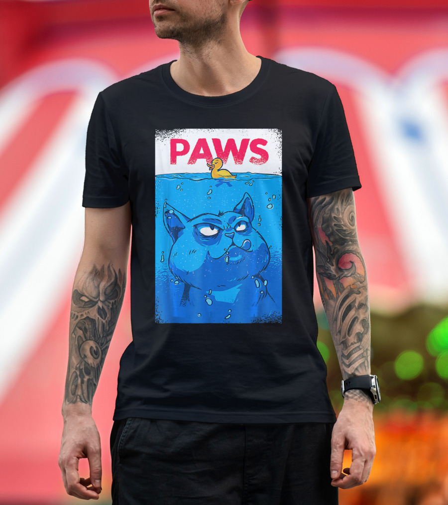 PAWS Funny Cat and Duck T-Shirt