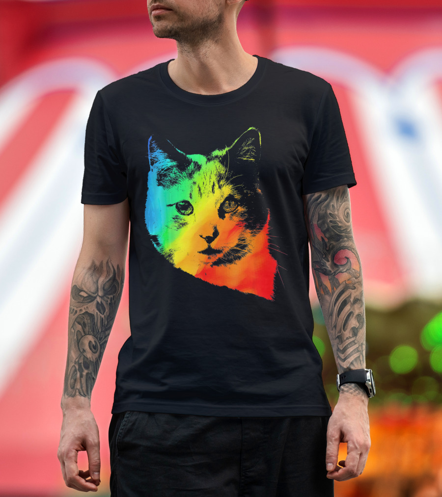 CALICO CAT Vibrant Rainbow T-Shirt