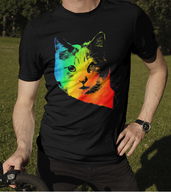 CALICO CAT Vibrant Rainbow T-Shirt