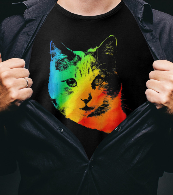 CALICO CAT Vibrant Rainbow T-Shirt