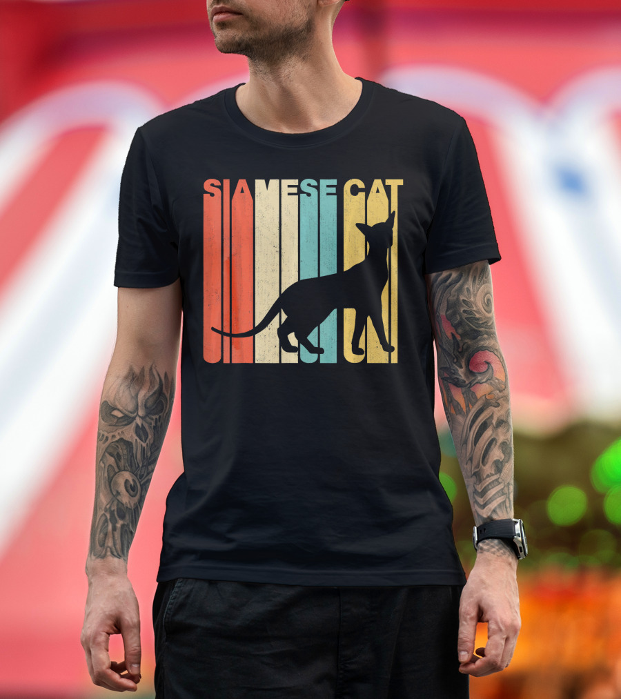 Retro Vintage Siamese Cat T-Shirt