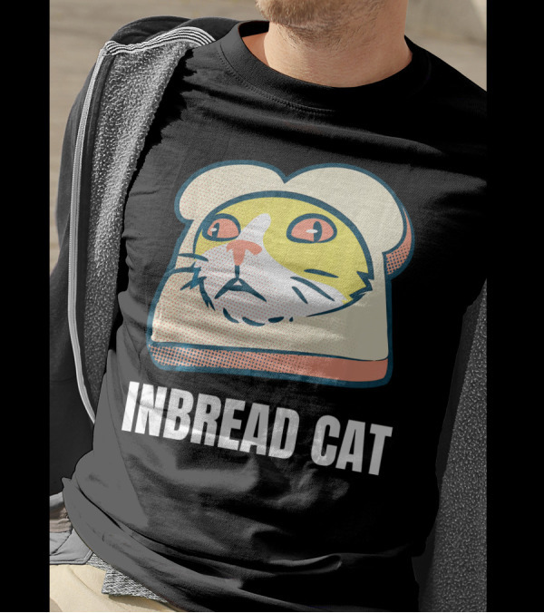 Inbread Cat Meme Toasted Bread Face T-Shirt