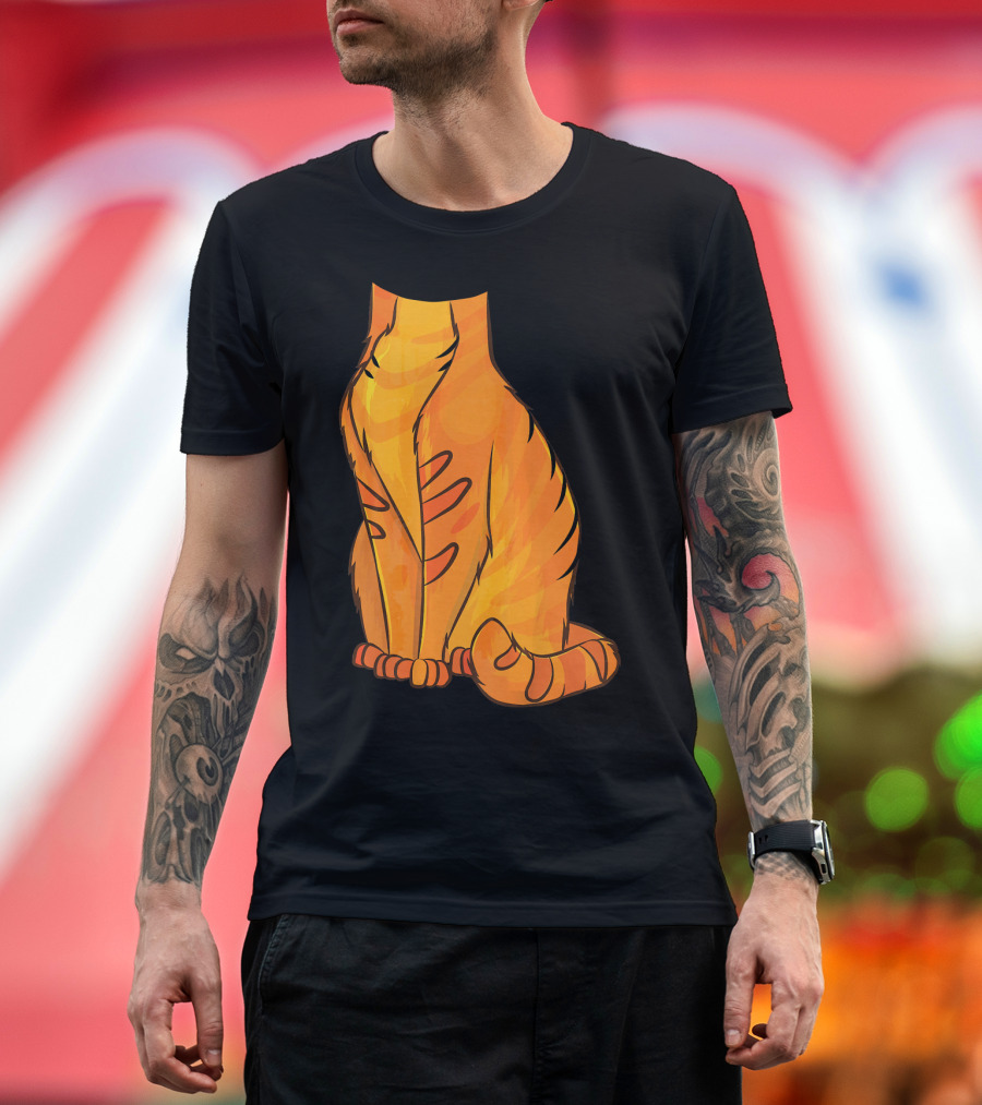 Headless Cat Costume Halloween Cool Laz Ginger Feline T-Shirt