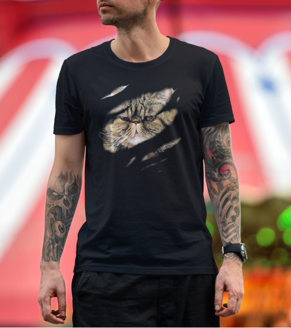 Premium T-Shirt: Exotic Shorthair Cat Hidden Within T-Shirt Exotic Shorthair Cat Hidden Within T-Shirt