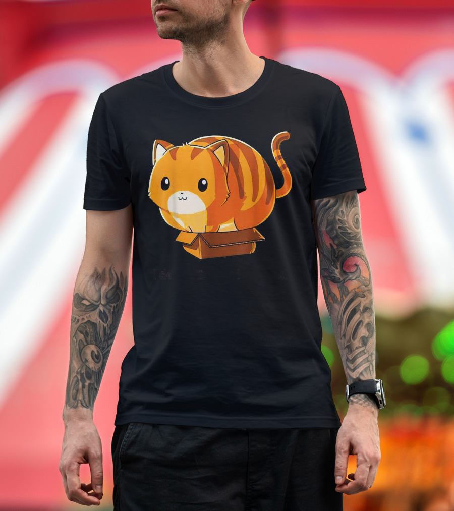 I Dont Fits But I Still Sits Cat Kitten Box T-Shirt