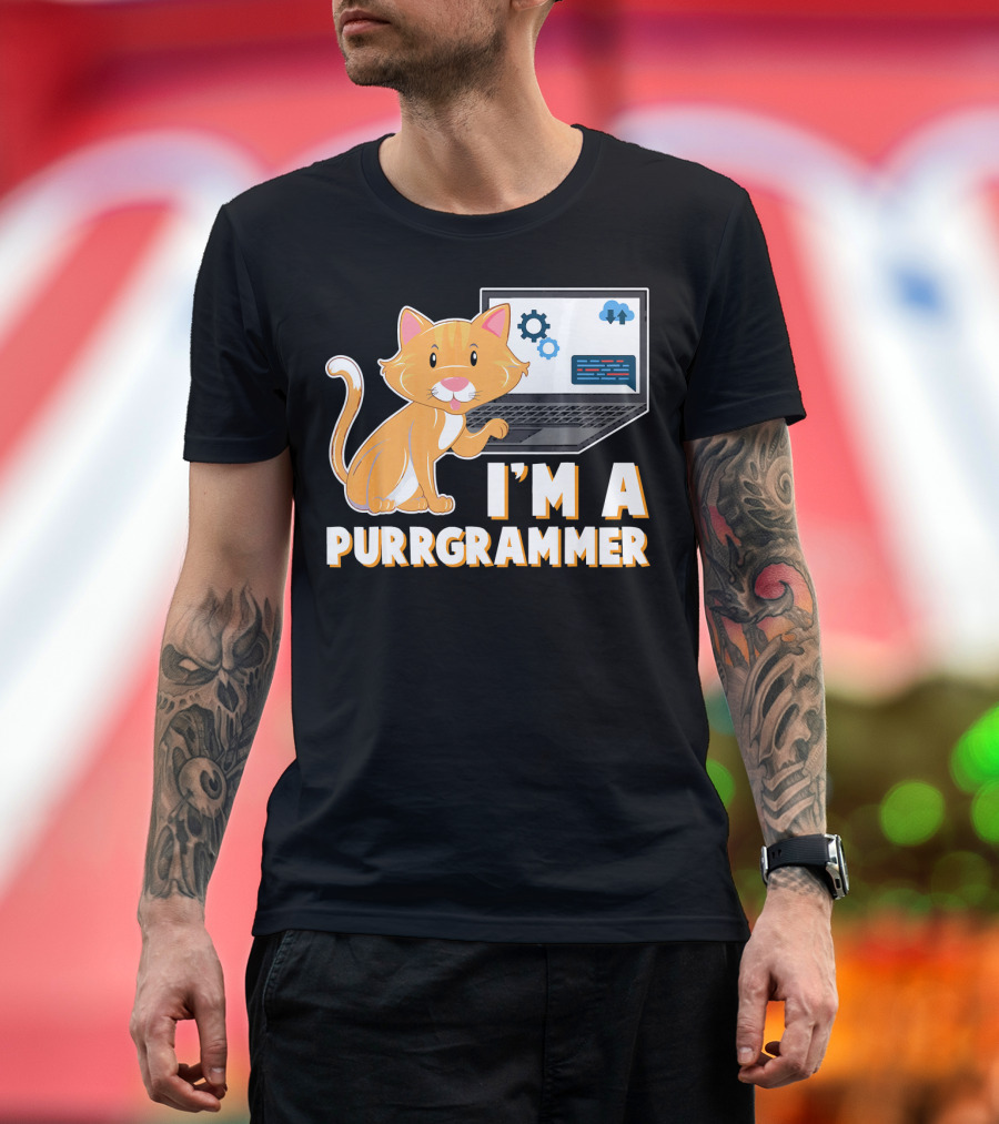 I'm a Purrgrammer IT Computer Scientist Funny Kitten Lover T-Shirt