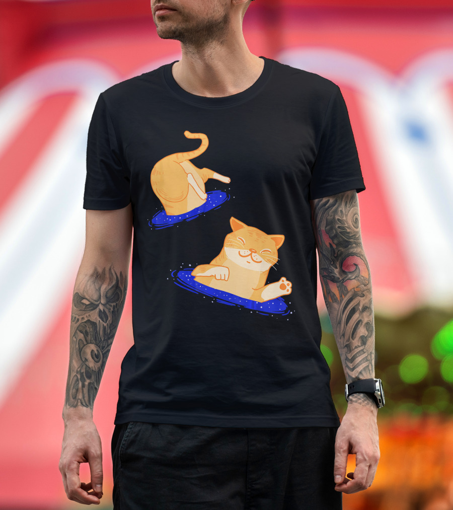 Funny Cat Entering Black Hole Delight T-Shirt