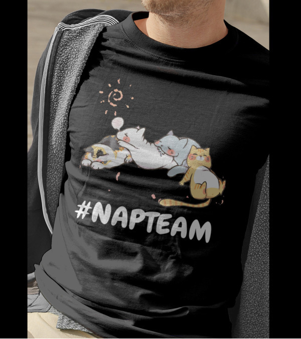 NapTeam Funny Cats Naps Lazy Cat Kitten Lover T-Shirt