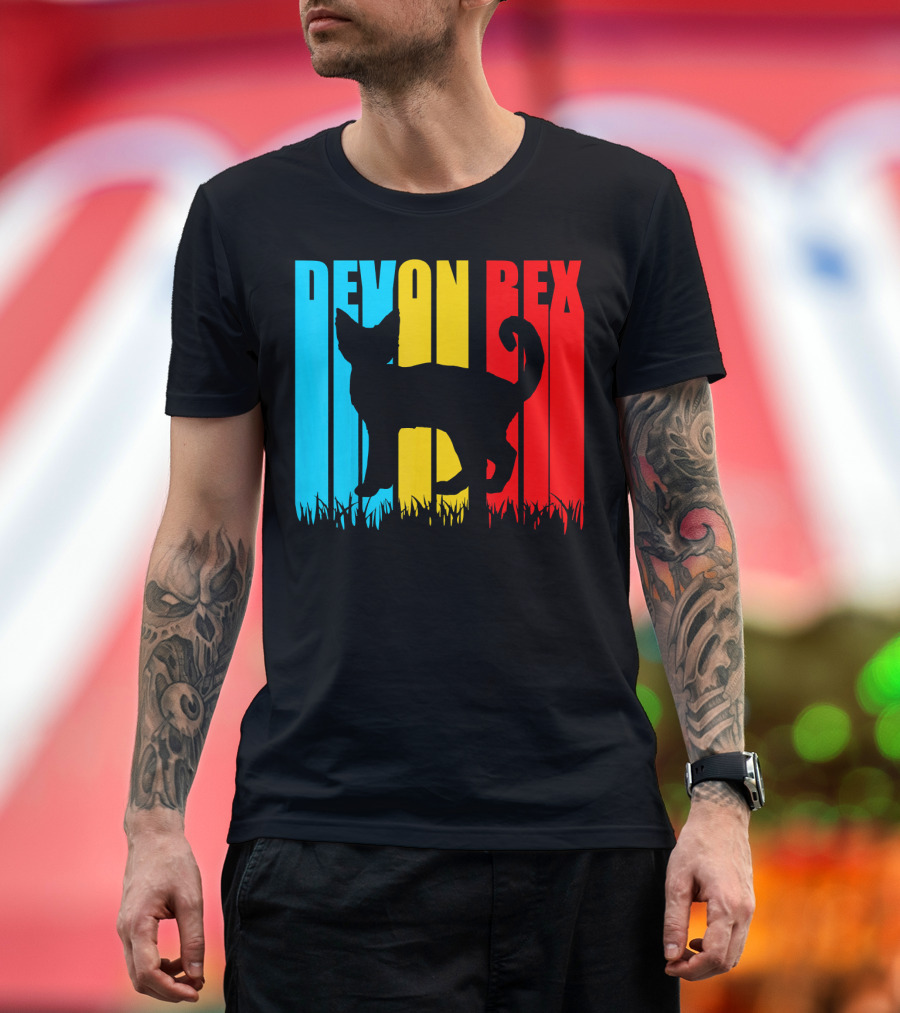 Devon Rex Pets Lovers Retro T-Shirt