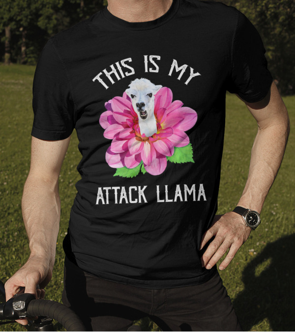 THIS IS MY ATTACK LLAMA ALPACA MEME CUTE LLAMA LOVER ATTACK FLOW T-Shirt