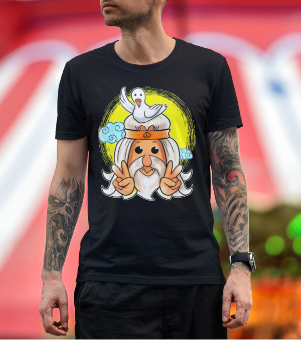 Premium T-Shirt: Cute Hippie Dove Peace Sign Hi Iconic T-Shirt Cute Hippie Dove Peace Sign Hi Iconic T-Shirt