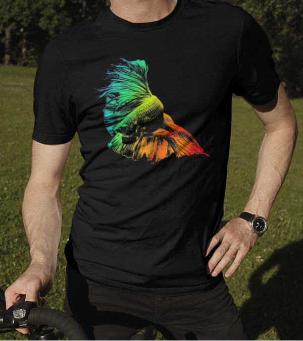 BETTA FISH VIBRANT COLORFUL RAINBOW T-Shirt
