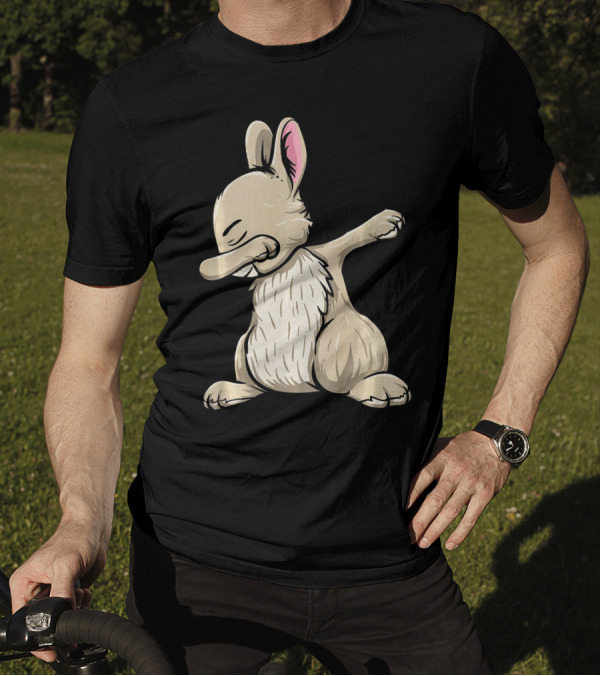 Bunny Rabbit Dabbing Funny Dance Move Cute Cartoon T-Shirt